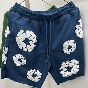 Men Shorts Designer europejski i amerykańska luksusowa marka luksusowa luźna luźna czarna hip-hop piana Kapok Zestaw i szorty L6