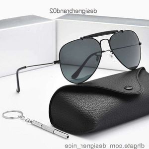 2023 Designer Högkvalitativ glaslins Kvinnor Män solglasögon UV400 Aviation Märke Klassisk spegel Male Oculos Vintage Ned Aviator Ma Raybans Rainess Ban ы RC11