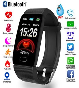 114 Smart Band Pogoda wyświetlacza ciśnienie krwi współczynnik serca monitor fitness Tracker Smart Watch Bransoletka Waterproof Waterproof Men Kids4274137
