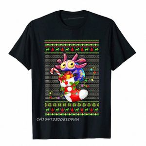 Slim Fit Axolotl Socken Weihnachtslicht Tam Moto Biker Tops T-Shirts Plain Premium Cott Herren T-Shirt K9YN#