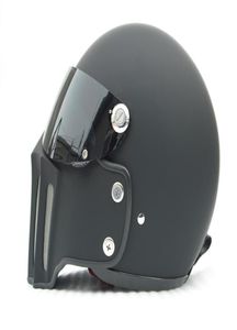 DOT Motorradhelm Integralhelm Vintage mit Glasfaser-Gesichtsmaske und schwarzem Visier für Dirtbike Cafe Racer Casco Custom Motocross 2657579