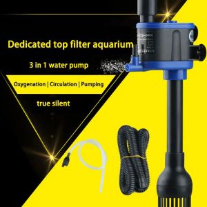 Zubehör Aquarium 3 In1 Eingebauter wasserdichter Sauerstoffzirkulationsfilter Wasserpumpe Aquariumzubehör Wasserpumpe Entfettungsfolie