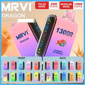 Original MRVI Dragon 13000 Puffs 6500 Puffs Dual Mode Einweg-E-Zigaretten-Vape-Stift mit wiederaufladbarem 650-mAh-Akku und 20-ml-Pod-Mesh-Spule EU-frei