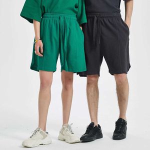 Herren -Shorts Summer Waffle Strick -Baumwollmischshorts sind locker und für gebürstete Sweatshirts J240325 geeignet