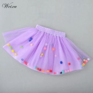 Gonna tutu per bambini europei Neonata Palla colorata Carino Abbigliamento da ballo Gonne Neonato Bambini Viola Tulle Festa di compleanno Gonne corte 240325