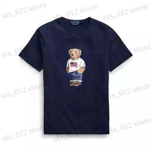 Herren T-Shirts Polos Bär T-Shirt Großhandel hochwertige Baumwolle Bär T-Shirt Kurzarm T-Shirts USA T240326