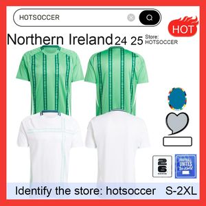 Irlandia Północna 2024 Euro Puchar Piłka nożna Nowa drużyna narodowa 2025 24 25 koszulka piłkarska Zestaw dla dzieci ustawiony do domu na zielono mundurek białych mężczyzn Charles Hotsoccer