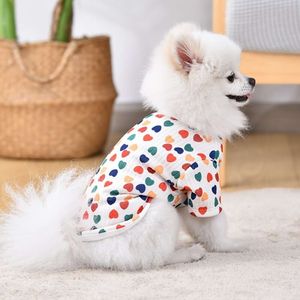 1pc小犬用のかわいい服、グラフィックのTシャツが大好き、かっこいい子犬のシャツ、犬の衣装、柔らかい服、ペット用品