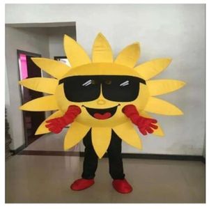 Trajes de mascote Halloween Natal Óculos de sol Sun Mascotte Cartoon Plush Fancy Dress Mascot Costume