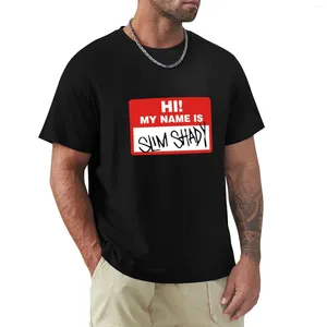 Men's Polos My Name Is Slim Shady T-Shirt Quick-drying Summer Tops Graphics Boys Animal Print Black T-shirts For Men