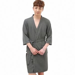 sleepwear Dring Men Waffle Summer Robe Bridesmaid Water Gown Towel Women Spa Suck Sexy Bathrobe Hotel Plus Bath Size C9GO#