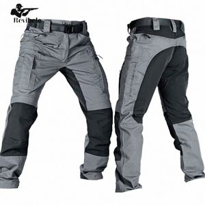 tactical Pants Men Wear Resistant Multi-pocket Slacks Military Outdoor Cargo Trousers Waterproof Field SWAT Training Moto Pant 44TE#