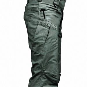 Pantaloni cargo tattici da uomo Outdoor impermeabili SWAT da combattimento militare Pantaloni mimetici Casual Multi Pocket Pantaloni da lavoro maschili Jogging n7qR #