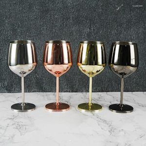 Tumblers 1Pcs 304 Stainless Steel Goblet 520Ml Colorful Metal Cocktail Red Wine Glass Creative Tall Champagne Cup Ktv Bar Utensi