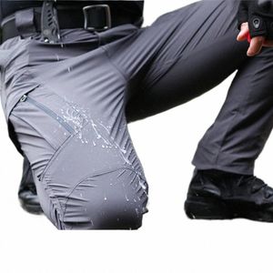 men Military Tactical Pants Waterproof Cargo Pants Men Breathable SWAT Army Solid Color Combat Lg Trousers Work Joggers S-6XL t7ja#