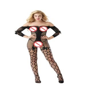 Busto aperto Lingerie sexy Bodystocking sexy Costumi sexy Bow Teddies Biancheria intima erotica Lenceria Body con apertura sul cavallo Reggiseno Porno R8021029