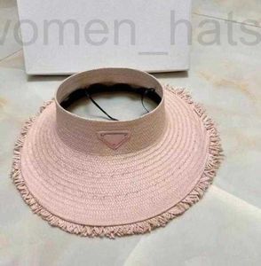 Visors designer Hats Designer Empty Visor Straw Hat Fashion Outdoor Travel Caps High Quality Men Women Sun Cap 8 colors1480262 594C