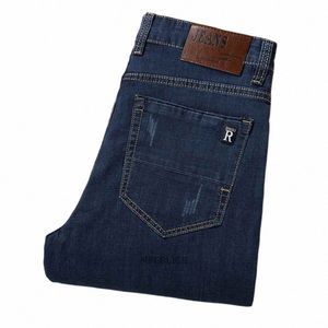 spring summer men jeans loose pants stretch elasticity plus size 8XL 9XL 10XL oversize straight blue jeans mferlier 52 54 B8tt#