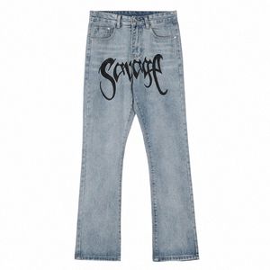 Hip Hop Cargo Jeans Männer Brief Stickerei Harajuku Gerade Hose Hosen Streetwear Lose Beiläufige Mi Denim Hosen Männlichen 2022 23KG #