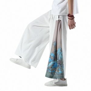 2023 novo japonês solto dos homens wied perna calças casuais oversized cintura elástica calças de jogging das mulheres dos homens fi sweatpants z2ce #