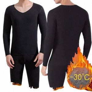 winter Men Thermal Underwear Lg Sleeve Lg Pants Sets High Elastic Slimming Thickened Clothe Soft Warm Solid Color Pajamas g0GB#