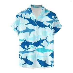 Men's T Shirts Short Sleeve Men Shirt Spring Summer Casual Printed Fashion Top Blouse Beach Thin Breathable Blouses Ropa Hombre