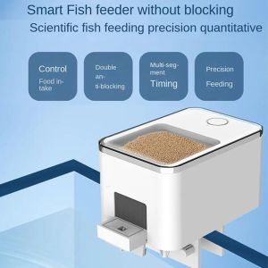 Alimentadores NOVO Wifi Automático Aquário Alimentador de Tanque de Peixes Timing Controle Remoto Grande Capacidade Dispensador de Alimentos Suprimentos para Animais de Estimação