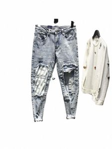 svarta jeans män trendiga grafiska män cowboy byxor hål trasiga rippade tryck trasiga grunge y2k harajuku sommarsträcka manliga byxor t2jp#