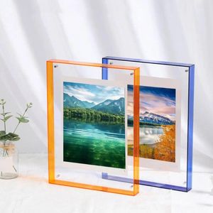 Frames acrílico PO Frame Clear Modern Flutuating Picture for Home Office Gallery Decoration