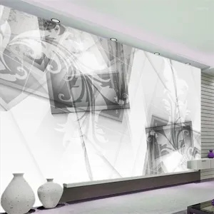 Sfondi Wellyu Murales di grandi dimensioni personalizzati Decorazione della casa di moda Astratta europea Cornice retrò Soggiorno TV Sfondo muro
