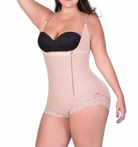 S6XL ZIP UP MAG CONTROL SLANDSUIT BODY SHAPER MIDEST TRAINER MED BUTT LIFTER BUTH ENFANCER FÖR POST PARTUM KVINNOR E1182295621947