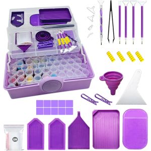 Stitch 57 Bottles Diamond Painting Storage Containers Tool Kits Organizers Rhinestones Beads Storage Box Diamond Embroidery Accessories