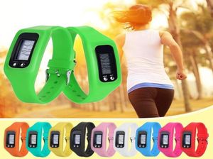 Digital LED Pedometer Smart Multi Watch silicone Run Step Walking Distance Calorie Counter Watch Electronic Bracelet Colorful Pedo7035410