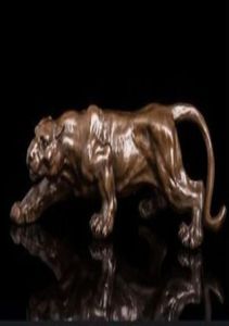 16 polegadas Art Déco Leopardos Escultura em Bronze Cubismo Panteras Estátua8977437