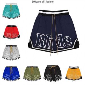 3A Designer homens RH limitado rhude shorts verão nadar curto na altura do joelho hip hop high street treinamento esportivo calças de praia mens cintura elástica D9IQ