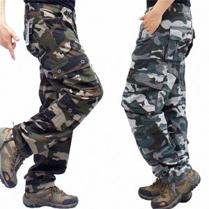 NYA CAMOUE MEN LARGO PANTER MEN CASIAL CAMO MULTI POCKETS MILITÄR TAKTISKA PANTER HIP HOP JOGGERS STREETWEAR Pantal Homme E7pp#