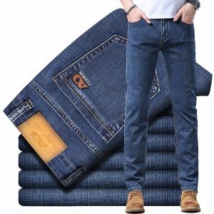 2024 Wiosna lato nowe męskie szczupłe dżinsy retro jasnoniebieskie botki dżinsowe spodnie dżinsowe samce Fi Casual Brand Moders S7pp#