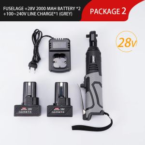 Sleutels 28v 75nm chave elétrica recarregável sem fio 3/8 chave de catraca ângulo broca chave de fenda andaimes ferramenta elétrica driver impacto