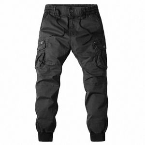 Cargo Hosen Männer Jogging Casual Hosen Cott Elastische Taille Military Herren Streetwear Herren Arbeit Taktische Hosen Plus Größe e7EB #