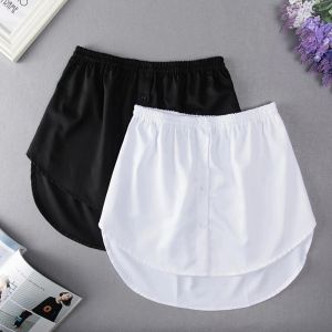 Detachable Underskirt Polyester Shirt Extender for Women Irregular False Skirt Tail Blouse Hem Black Mini Skirt Extender