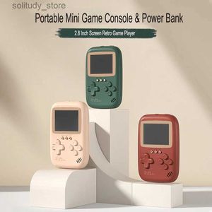 Portable Game Players Dual USB mini portable retro handheld game console power bank 10000Mah 500 in 1 Q240326