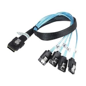 SAS SATA CABLE MINI-SAS SFF-8087 do 4 kabel SATA Mini SAS 4i SFF8087 36p do 4 SATA 7P kabel 12 Gbps 50 cm Dane dysku twardego