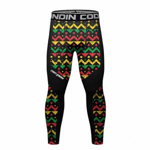 Cody Lundin masculino Correndo Fitn Compri Calças justas Jogging Cool Sublimati Elastic Print Gym Workout Boxe Leggings m7LY #