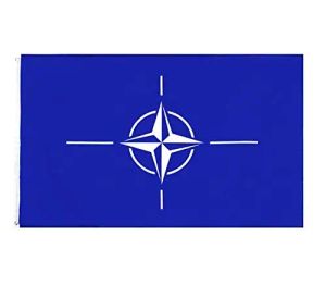 Accessories North Atlantic Treaty Organization NATO Flag Double Stitched White Compass Dark Blue Decorative Flags Polyester Brass Grommets