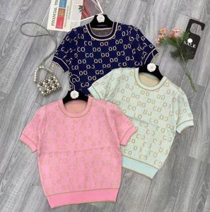 Summers New Women's Knits Tees Sweaters Letter G Luxury Brands Women Designer Knits T-shirts Fit 85-130 lb