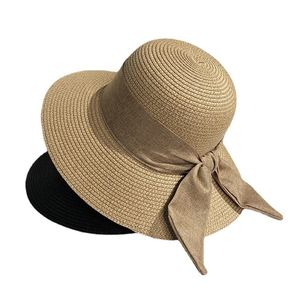 Nuova Estate Cappelli a Tesa Larga Cappello da Sole da Spiaggia da Donna Cappello da Donna per Le Vacanze Protezione Solare Donna Parasole Cappello di Paglia Cappellino da Donna