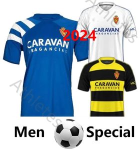 23 24 Pre match ZAPATER Real Zaragozaiwan Football Jersey SHINJI POMBO GUTI MOLLEJO L. SUAREZ Tank Top 90 de Futbol Home Special Edition