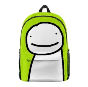 Backpack 3D Dream SMP Dreams Menwasken Men Water impermeável Laptop meninos meninas Oxford Cartoon Schoolbag3823212