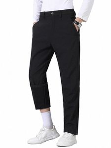 2023 Neue Winter Herren Hosen Dicke Warme Fleece Gefüttert Stretch Golf Hosen Wasserdicht Gerade Casual Männliche Hosen Plus Größe 8XL 20qC #