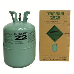 Embalagem do cilindro de aço R22 Refrigerante para equipamentos de refrigeração para ar condicionado 30 lb (em estoque)